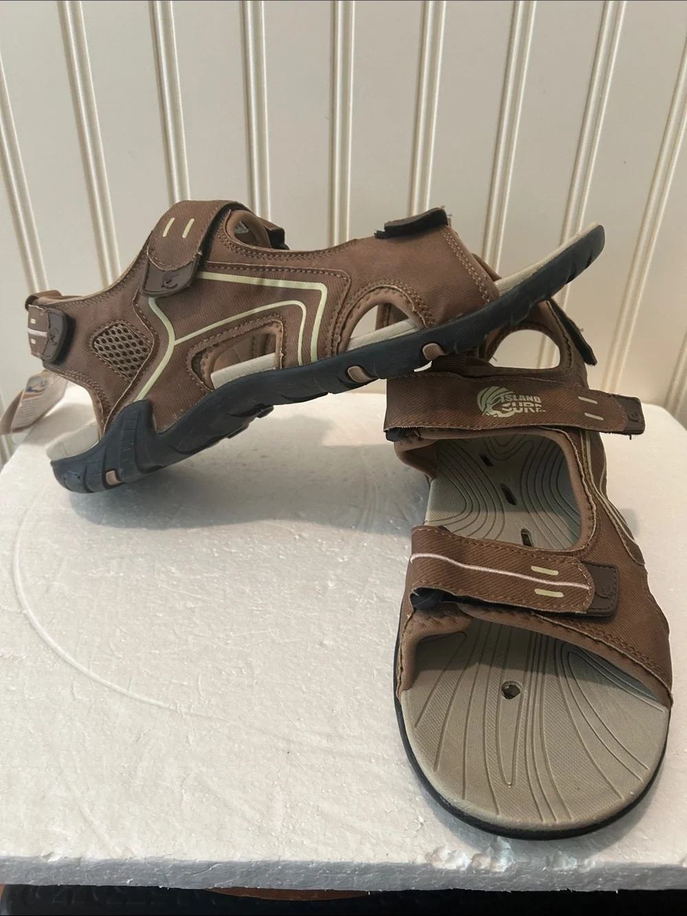 Island Surf Outdoor Water Resistant Iseon Fabric Sport Sandals men’s size 12